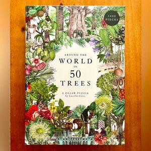 Around the World in 50 Trees Jigsaw Puzzle by Lucille Clerc *NEW* with Poster!